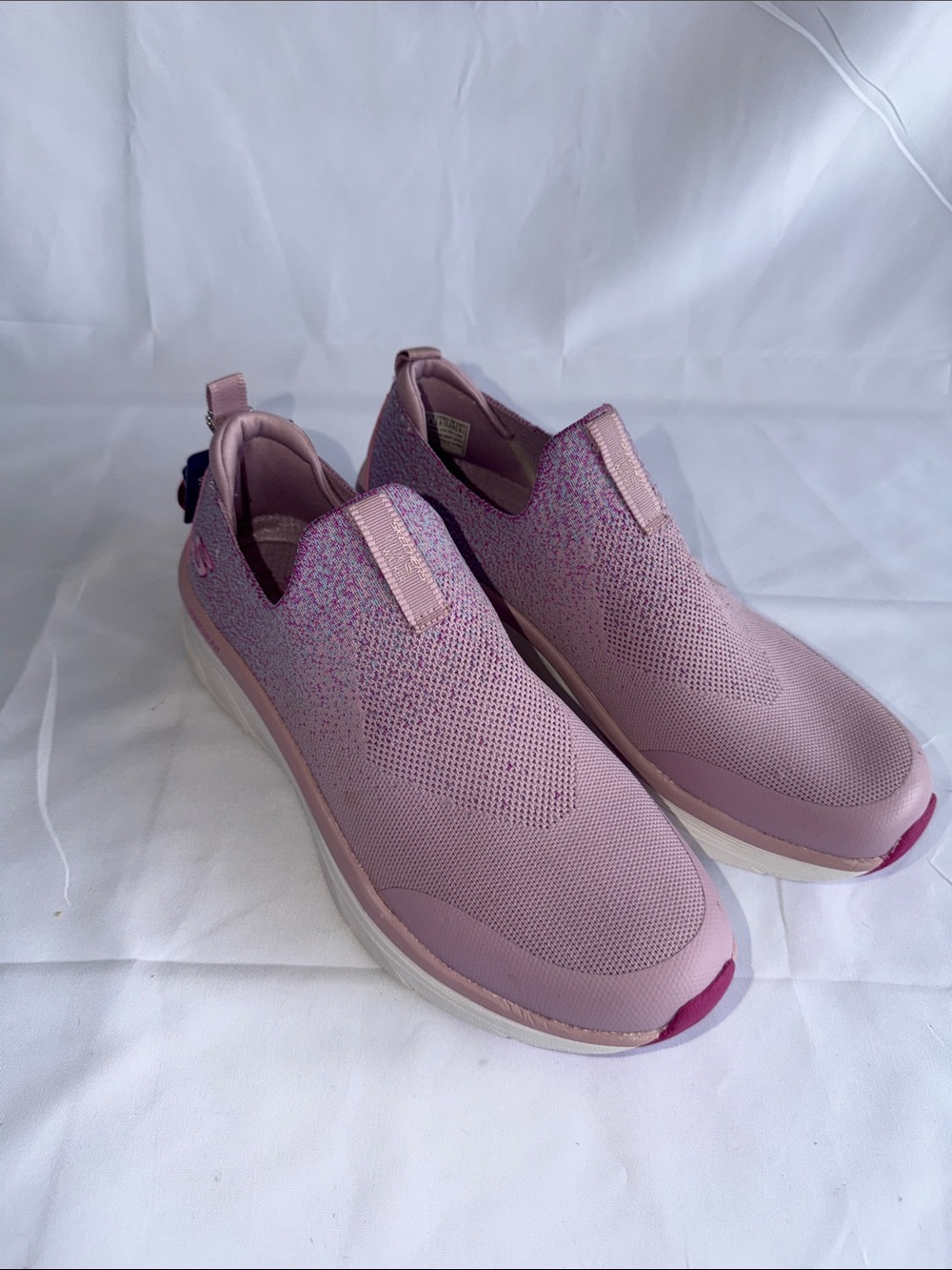 Skechers Slip-On Knit Sneakers in Light Pink